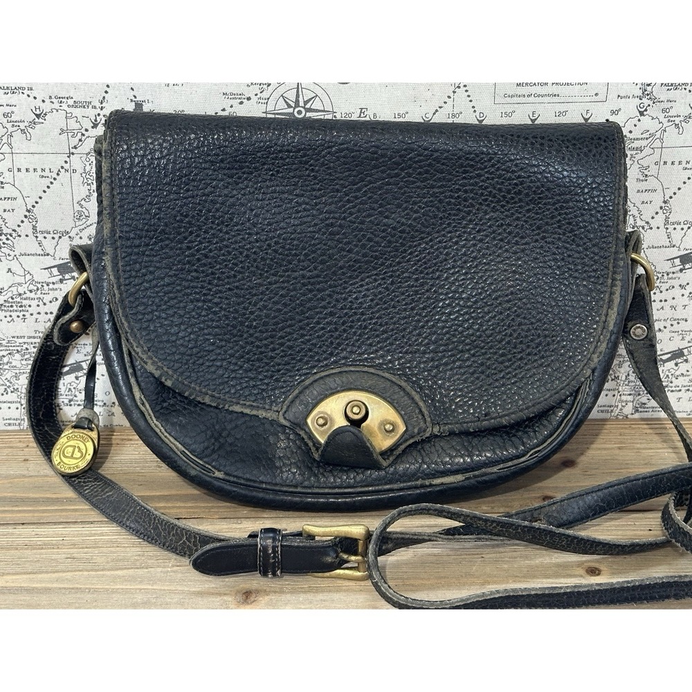 VTG Dooney Bourke Leather Purse Crossbody Black